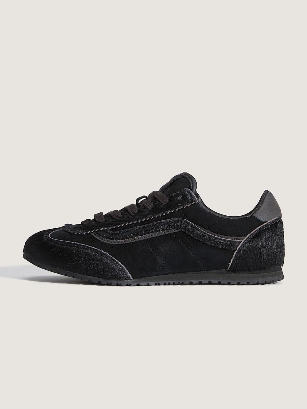 Vans Men's Super Lowpro Pony Hair Black Suede Sneakers